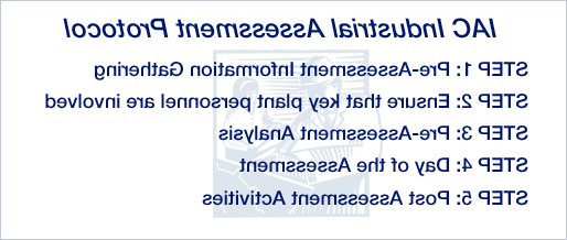 IAC Industrial Assessment Protocol | Step 1: Pre-Assessment Information Gathering | Step 2: Ensure that key plant personnel are involved | Step 3: Pre-Assessment Analysis | Step 4: Day of the Assessment | Step 5: Post Assessment Activities
